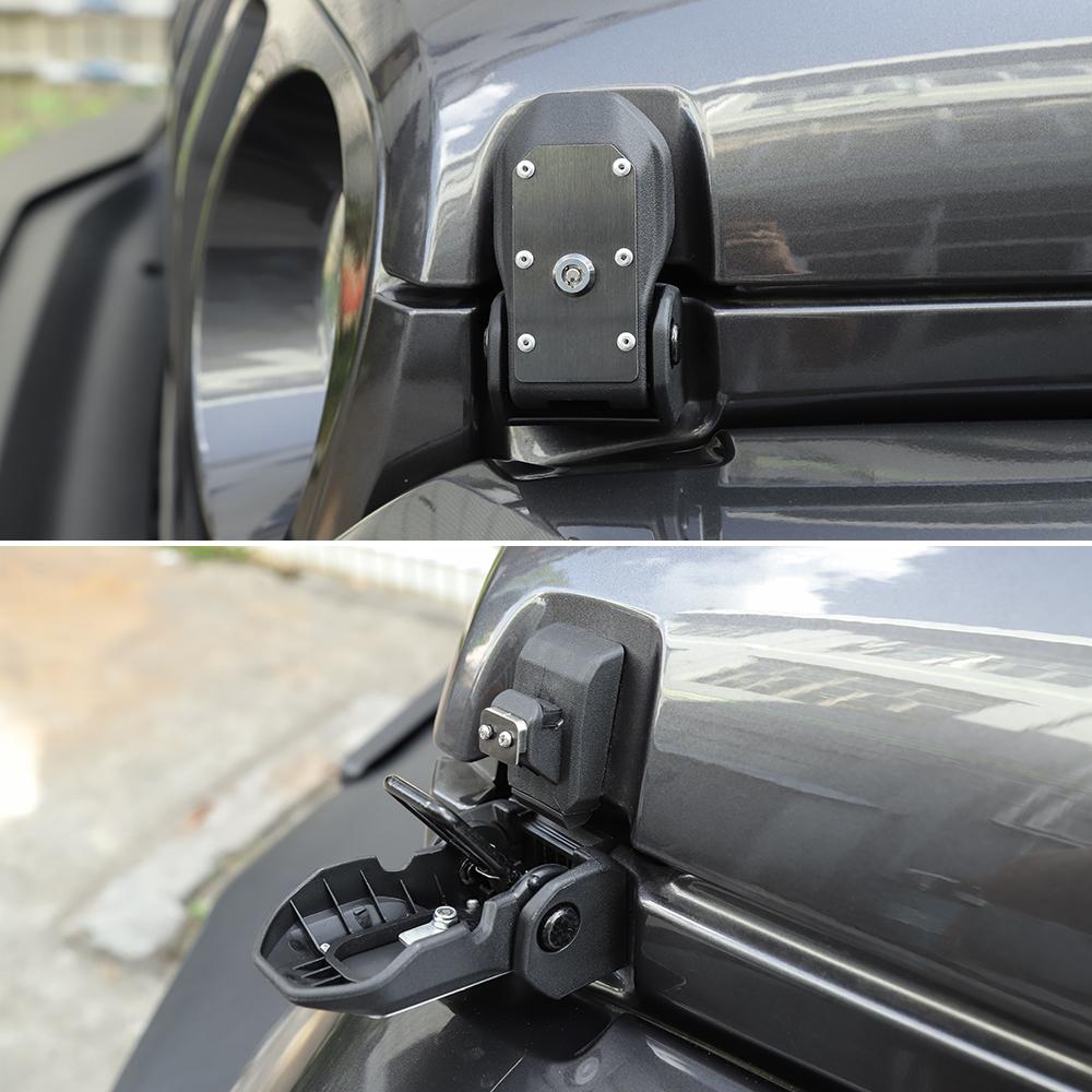 Car Hood Latches with Lock Hood Catch Kit for Jeep Wrangler JL & Gladiator JT 2018 Up Exterior Accessories