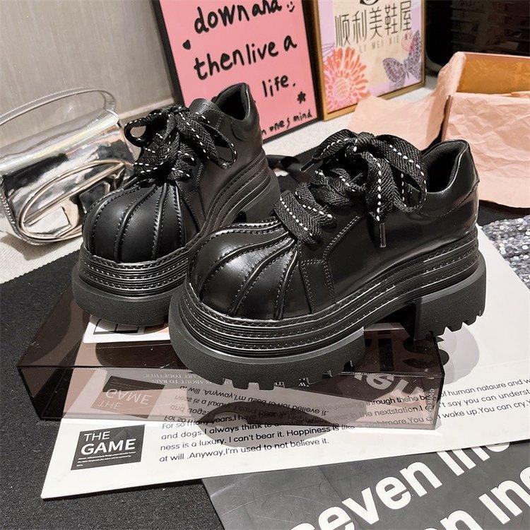 Европейские туфли-ракушки на шнуровке, подходящие по цвету, с большой головой, с головой манго, JK, маленькие кожаные туфли, мокасины, одинарные туфли, маленькие женские туфли для скейтбординга