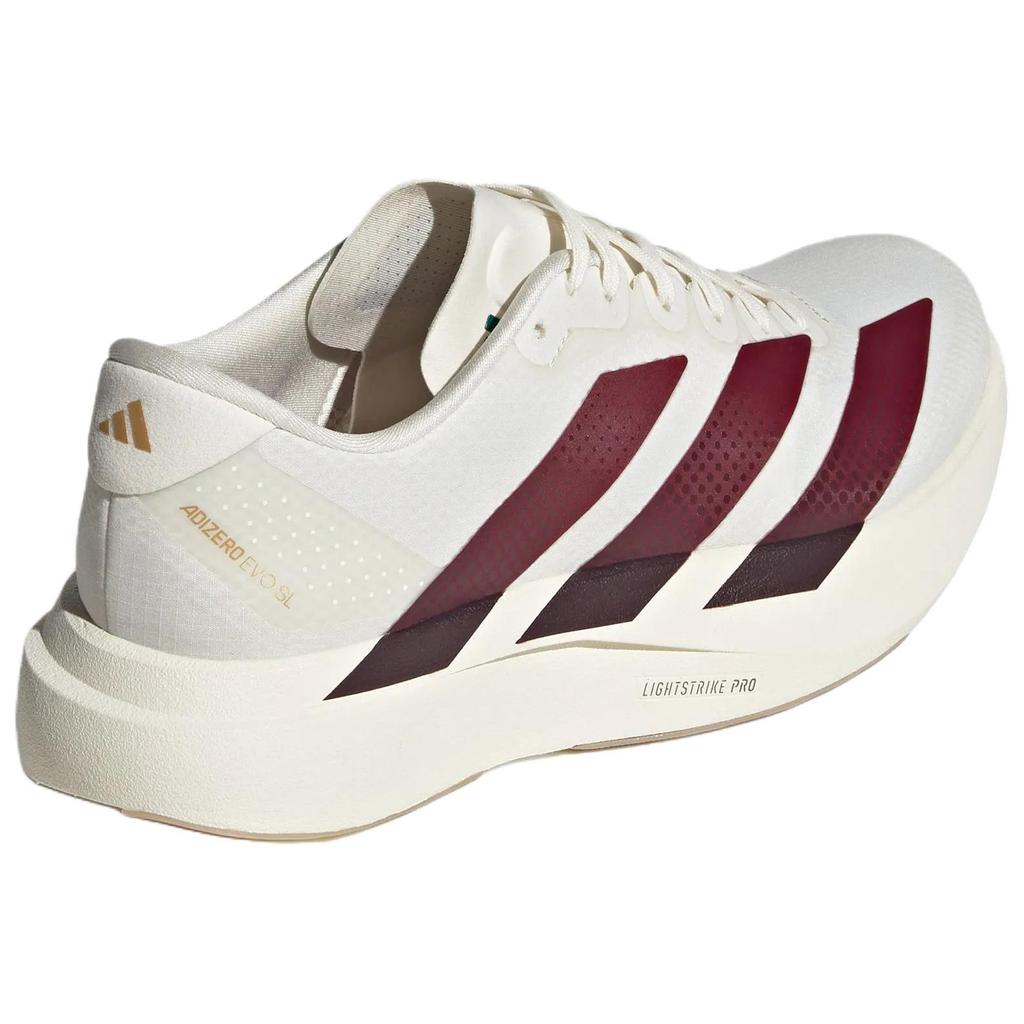 Adidas Adizero Evo SL Running Shoes Women's Low Top Jade White/Dark Red KJ4986