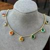 WUIHA Vintage 100% 925 Sterling Silver Lab Sapphire High Carbon Diamonds Gemstone Party Pendant Necklace Choker Fine Jewelry