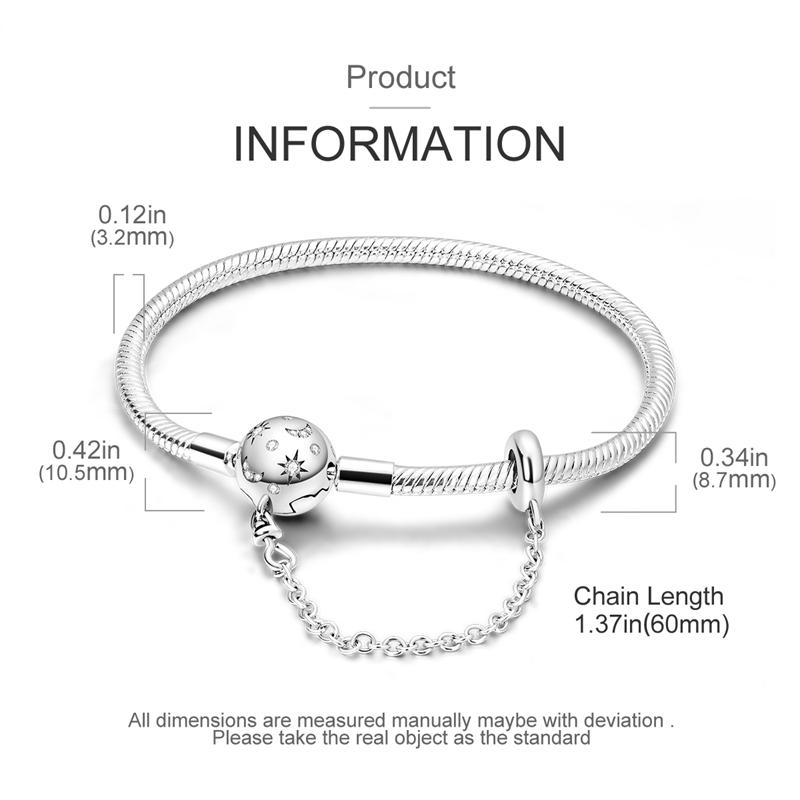 Bracelets copper Authentic 1720CM Compatible With Do It Yourself Charm Bead Charms Star Shape Moon Sun Four Leaf Shamrock Green Zircon Bracelets Jewe