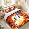 Bedding Set 1 Duvet Cover 2 Pillowcases Fulham Football Print Bedroom Home Decoration