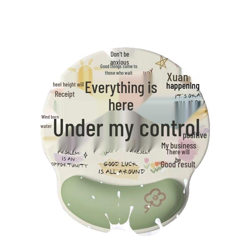 Memory Foam Wrist Rest Mouse Pad with Non-Slip Base and Inspiring Slogan - Office Essential, Customizable Logo