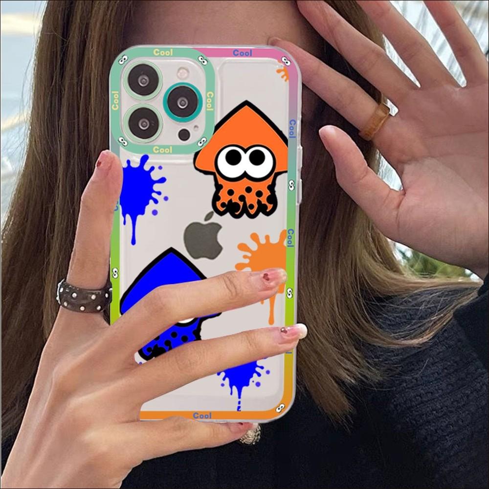 Чехол для телефона Splatoons для iPhone 14 13 12 11 Pro Max Mini X Xs XR 6 7 8 Plus SE 2020 Прозрачный чехол