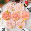 Christmas Fondant Cutter Cookie Moulds with English Greetings Food Grade Baking Molds Suitable for Holiday Treats