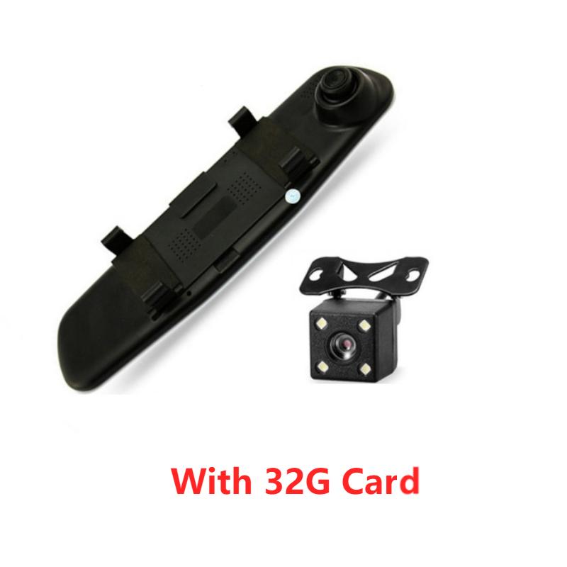 Rearview Mirror Driving Recorder, Dual Lens 4.19 Inch Car Monitoring, 1080P Front and Rear Dual Recording Recorder