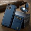 Для iPhone 15 Чехол AUTSPACE A12 Кожаный чехол для телефона со съемным карманом для карт