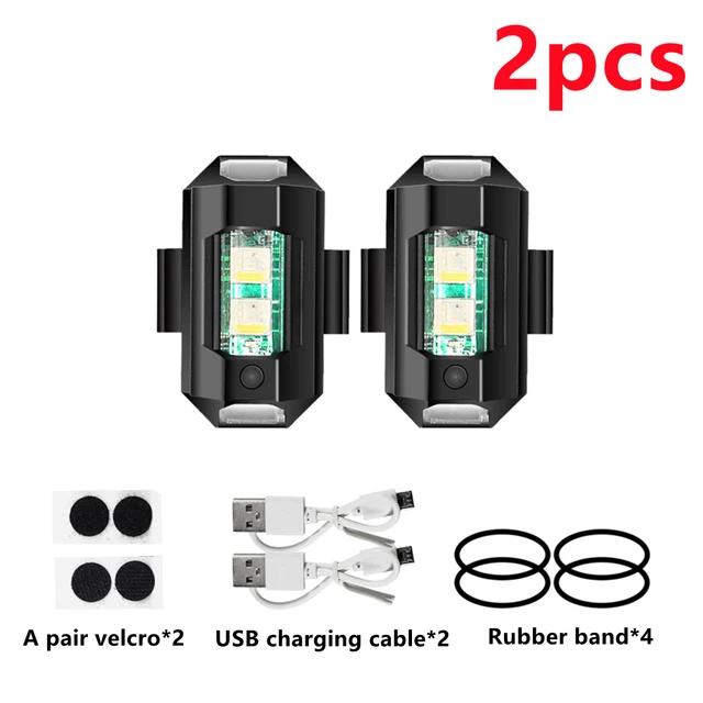 LED Anti-collision Warning Light Universal 7 Colors Mini Signal Light Drone with Strobe Light Turn Signal Indicator Motorcycle