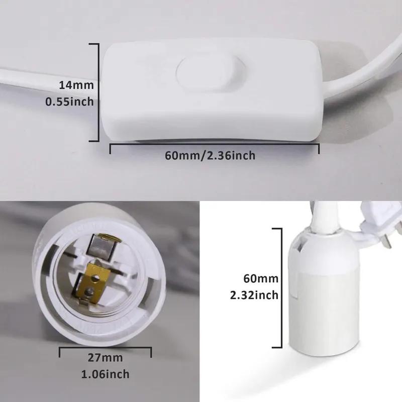 EU US Plug 1.8m шнур питания кабели E27 основание лампы держатель с выключателем провод для подвесных светодиодных лампочек приспособление подвесной светильник гнездо