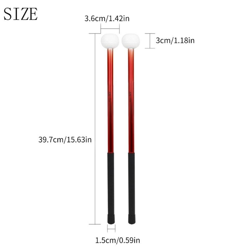 Instrument Accessory Timpani Drum Mallet Percussion Marchings with Felt Head Percussion Mallet, Timpani Stick for Drum