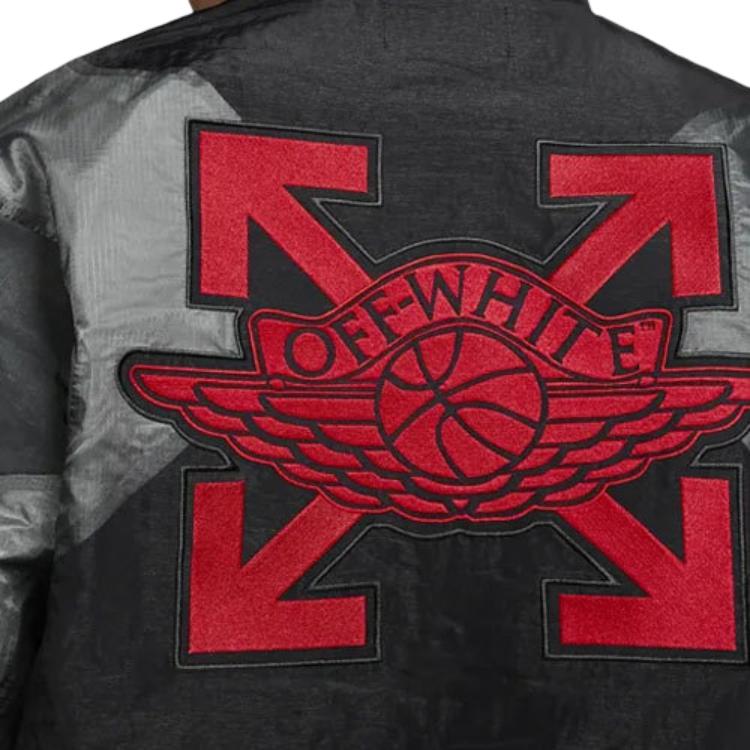 Тканая куртка OFF-WHITE x Jordan (Азия) Черная мужская уличная одежда CV0551-010