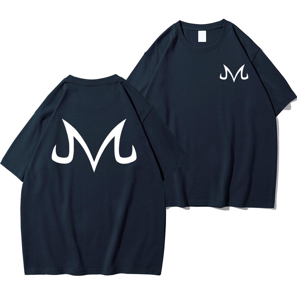 Japan Anime LOGO M Pattern Fashion Printed T-Shirts Men Loose Oversize Short Sleeves O-Neck Breathable Cotton Tees Summer Tshirt