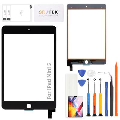 SRJTEK Набор для замены сенсорного экрана для iPad Mini 5 2019 (Не ЖК-дисплей) - Замена сенсорной панели (дигитайзера) для iPad 5-го поколения A2126 A2124 A2133