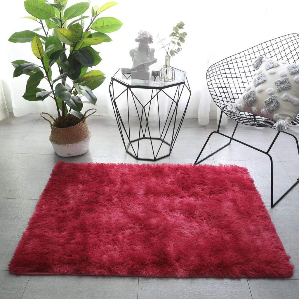 Rainbow Fluffy Rugs Anti-Skid Shaggy Area Rug Dining Room Carpet Floor Mat Home Bedroom