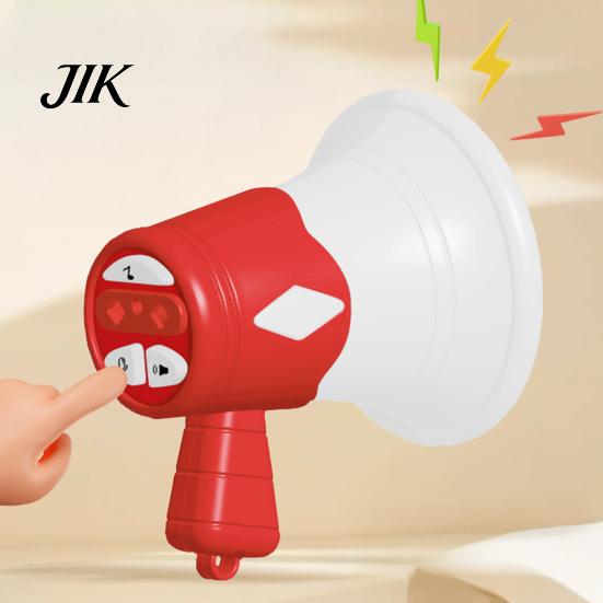 Portable Megaphone Toy Mini with Bead Chain Loud Bullhorn Keychain Pendant Recording Toddlers Boys Girls Loudspeaker Educational Musical Instruments