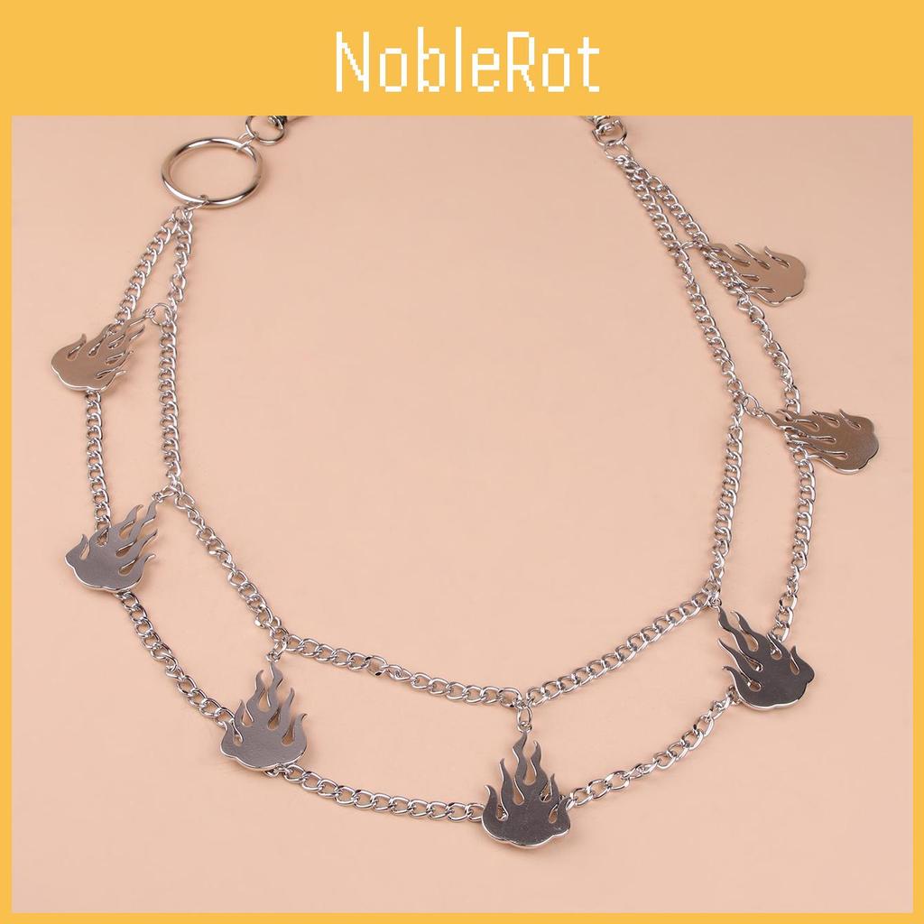 Silver Metal Cross Waist Chain For Women Hip Hop Streetwear Fashion