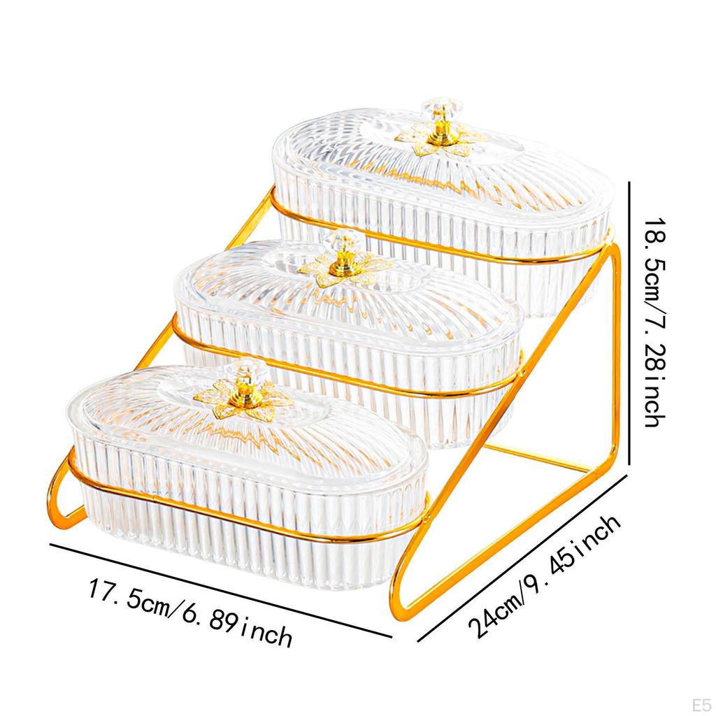 Украшение из сушеной коробки, 3 яруса, для хранения подарков, универсальные овощи, поднос для завтрака, держатель для закусок на праздник