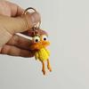 Cute Cartoon Crochet Keychains Handmaking Knitting Keyring Fashion Duck Doll Pendant  Backpack