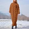 Autumn and Winter New Solid Color Turtleneck Pullover Twisted Loose Knitted Sweater