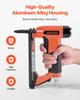 Pneumatic Staple Gun, 22 Gauge Long-Nose Upholstery Stapler for 71 Series Fine Wire Staples 9.5mm Crown 6mm-16mm Length, Max 180PCS Loading Air Staple