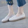 Женская весенне-летняя кожаная повседневная обувь на мягкой подошве для девочек, студенческая обувь без шнуровки