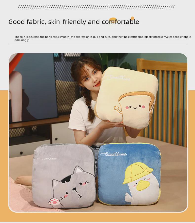 Подушка и одеяло Многофункциональная автомобильная подушка: Складное одеяло 3 в 1 для офиса и сна