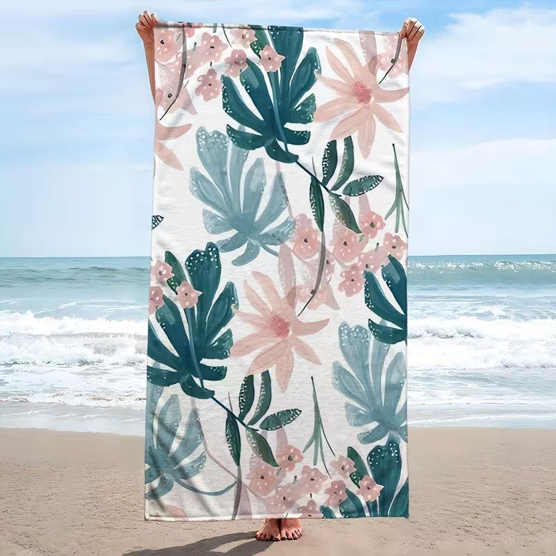 Popular Summer Beach Towel Microfiber Absorbent Beach Towel Seaside Outdoor Vacation Sports Towel