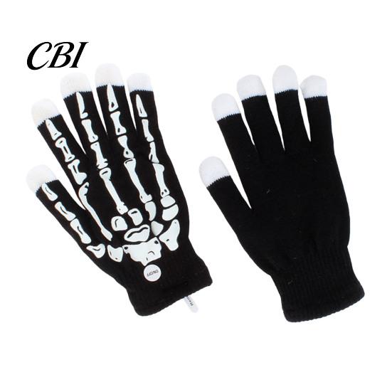 Nightclub Rave Gear LED Light Up Gloves with 6 Flashing Modes, Props for Photography Glow Halloween Christmas Party, Concert Festival Costume