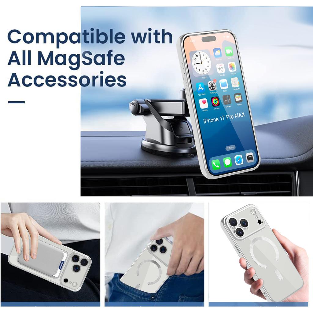 Для iPhone 11 12 13 14 15 16 17 Pro Max Air 16E 16 Plus Чехол для телефона с беспроводной зарядкой Роскошный магнитный кошелек для карт Защитный чехол