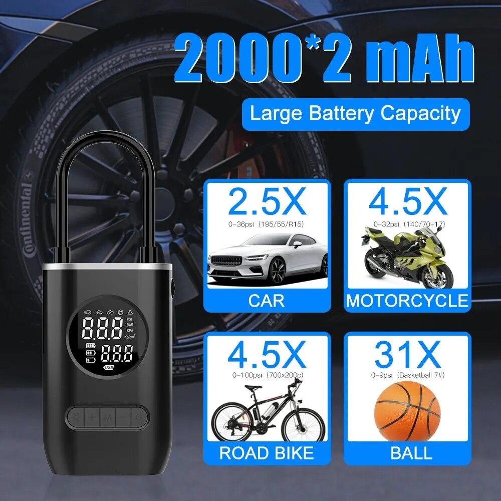 Автомобильный инфляционный насос, портативный мини-инфляционный насос, шинные насосы, портативная автомобильная модель зарядки двойного назначения