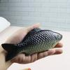 Simulated Fish Crucian Figurine Realistic Black White Artificial Model Fish Decoration Ornament Kids Animal Learning Toy Photo