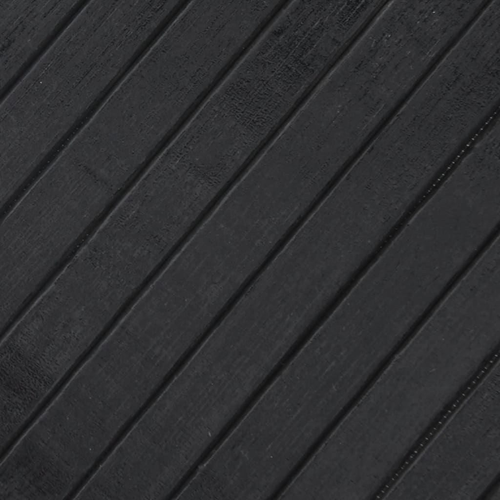 Round Grey Carpet 80 cm Bamboo