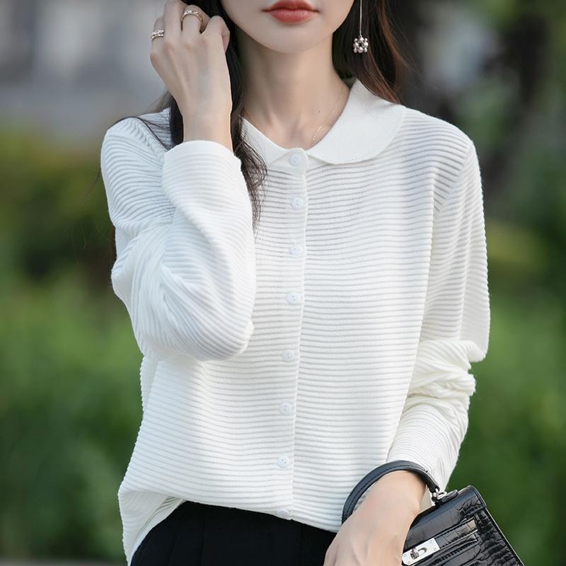 Женский легкий кардиган из 50% шерсти и 50% шелка Mulberry — универсальный трикотаж на все 4 сезона для комфорта и стиля в любое время года