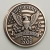 Юшэн Сувенирная монета к 250-летию США Двусторонняя чеканка Памятный значок, посвященный истории Соединенных Штатов Круглая металлическая коллекция Патриотическое украшение