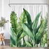 Nordic Modern Shower Curtain Tropical Leaves Monstera Shower Curtain Forest Green Leaves Plants Bathroom Decoration