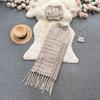 Women Bohemian Hollow Out Knitted Summer Suits Strapless Tank Top Long Tassel Skirts Sets
