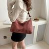 Stylish Retro Plaid Large Capacity Tote Bag For Women 2024 New Korean Trend