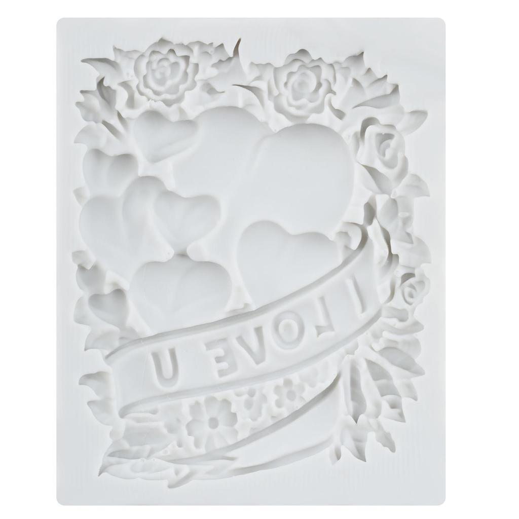 Силиконовая форма Сердце Цветок Роза Цветок Сердце Формы для мастики Инструменты для украшения торта Топпер для кекса Конфета Смола Глина Шоколад Форма для гампасты