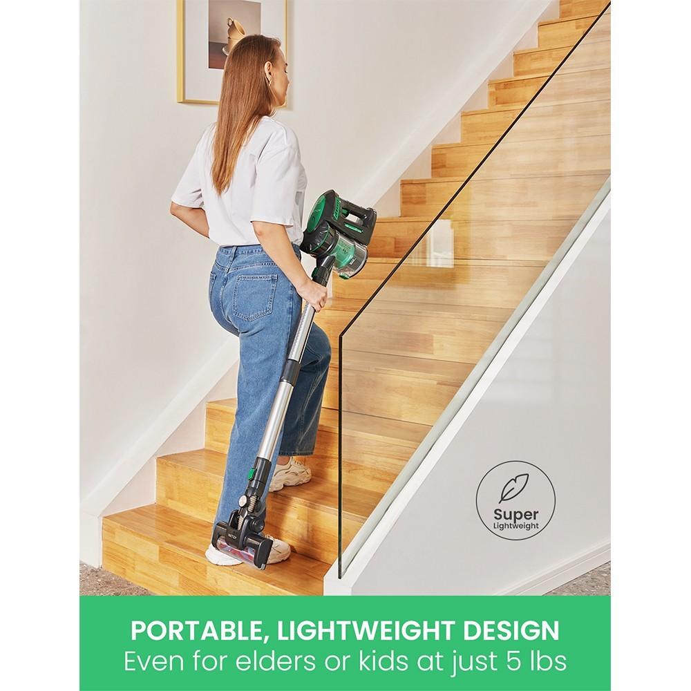 Refurbished Vactidy V8 Handheld Cordless Vacuum Cleaner, 20KPa Suction, LED Electric Brush Head, Detachable Battery, 35min Runtime