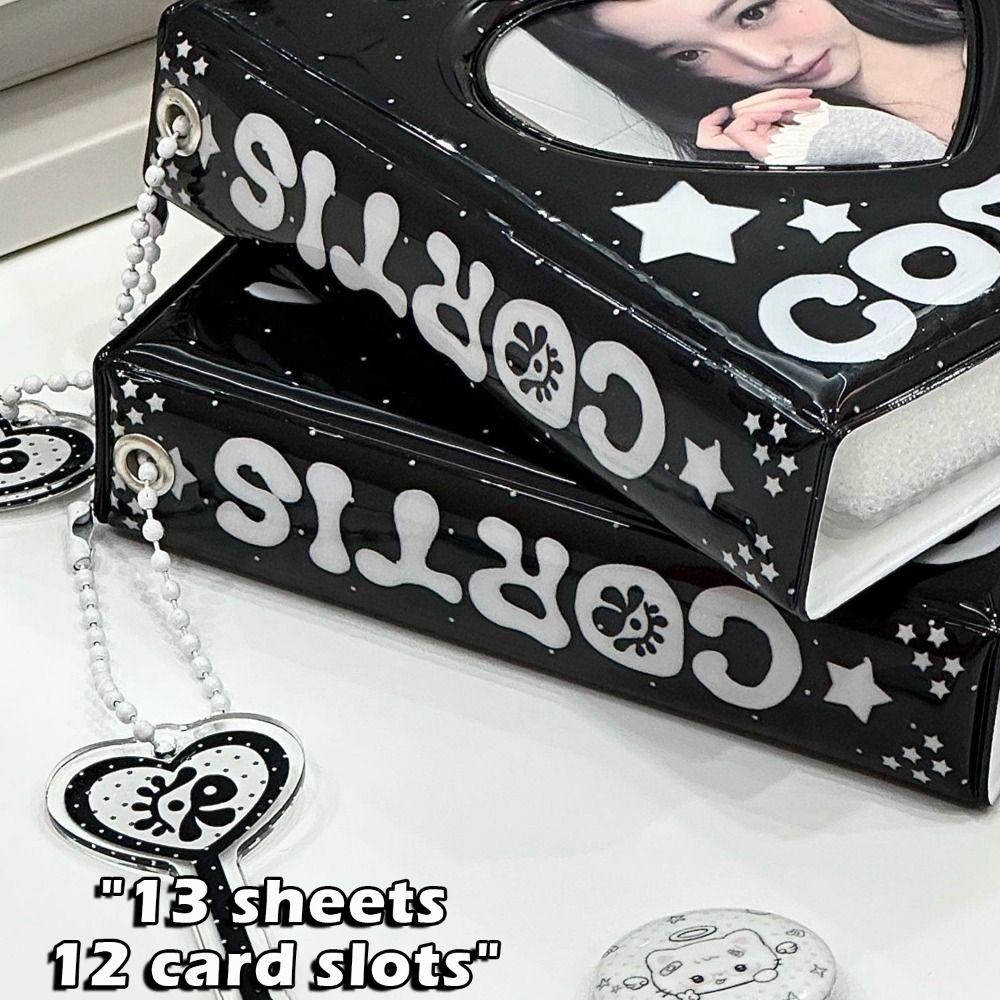 Корейский держатель для фотокарточек из ПВХ Черный Cortis 32 кармана Альбом для фотокарточек Книга для коллекции карточек айдолов