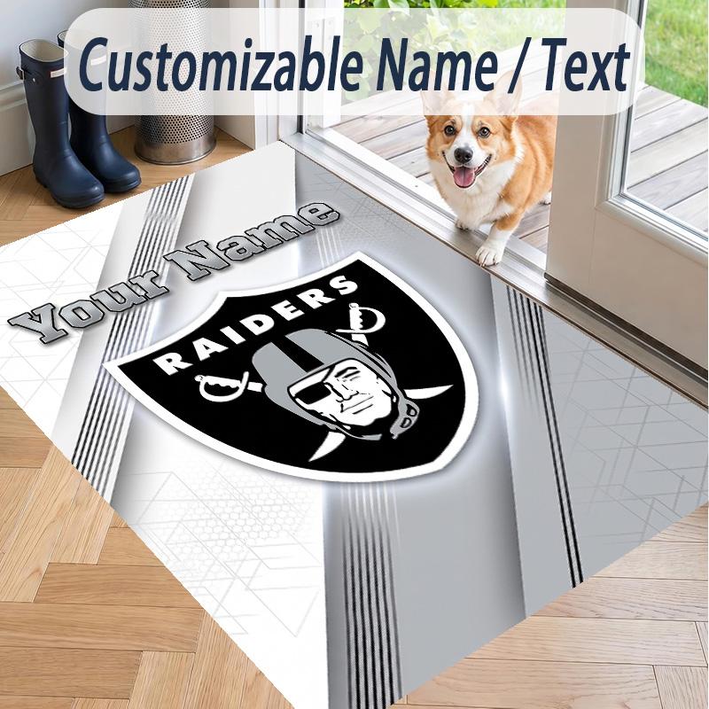 Custom Text Printed Rug Las Vegas Raiders Non Slip Floor Carpet For Home Room Decor
