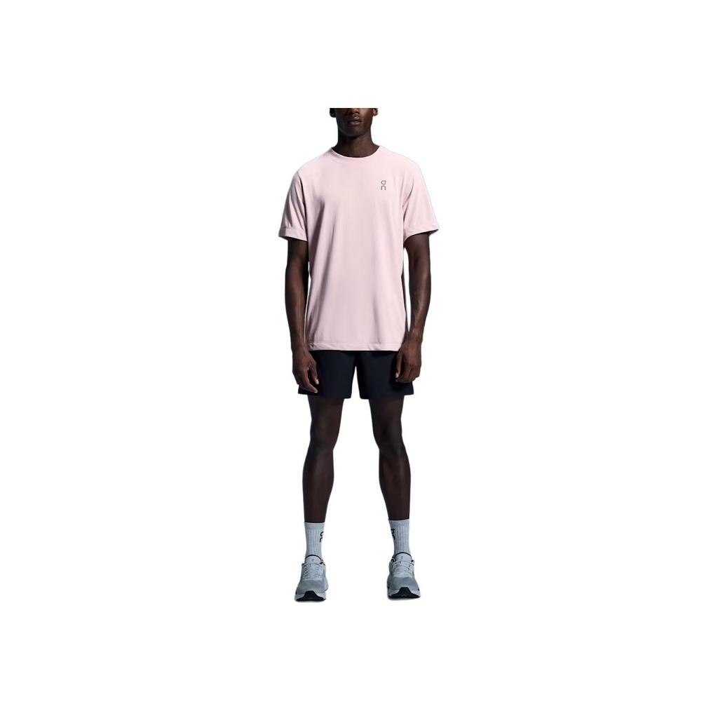 On Running Футболка Train-T Fashion Мягкая Влагоотводящая Быстросохнущая Дышащая с Коротким Рукавом Мужские Футболки Розовая 1MF11781929