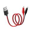 58см Зажимы типа «крокодил» на USB Type-A Черный Красный Кабель с разъемом «папа» Тестирование Цепи Источник Питания