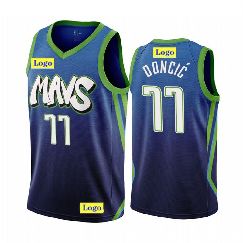 Dallas Mavericks Luka Doni 77 Heat Pressed Basketball Jersey Men Women Adult Sports Fan Wear