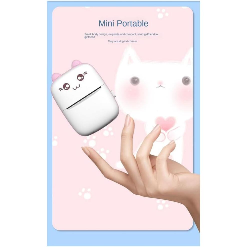 Small Portable Wireless Thermal Photo Printer PocketSized Mini Label Printer For Students Blue