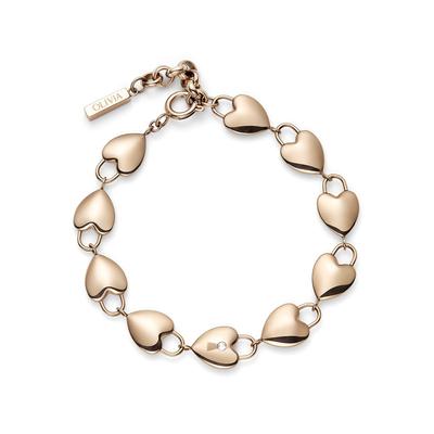 Авторизованный дилер Olivia Burton Браслет 24100266 Классический Браслет с Замком-Сердцем Розовое Золото [OLIVIA BURTON] Женский