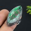 Зеленый рутиловый драгоценный камень 925 пробы стерлингового серебра Подарочное ювелирное изделие Кольцо Размер 8