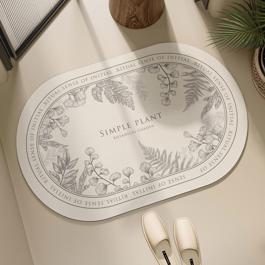 Коврик для пола в ванной комнате Мягкий диатомовый ил Водопоглощающий Быстросохнущий Туалет Бытовой Сухой Влажный Разделительный Туалет Ванная комната Коврик для ног