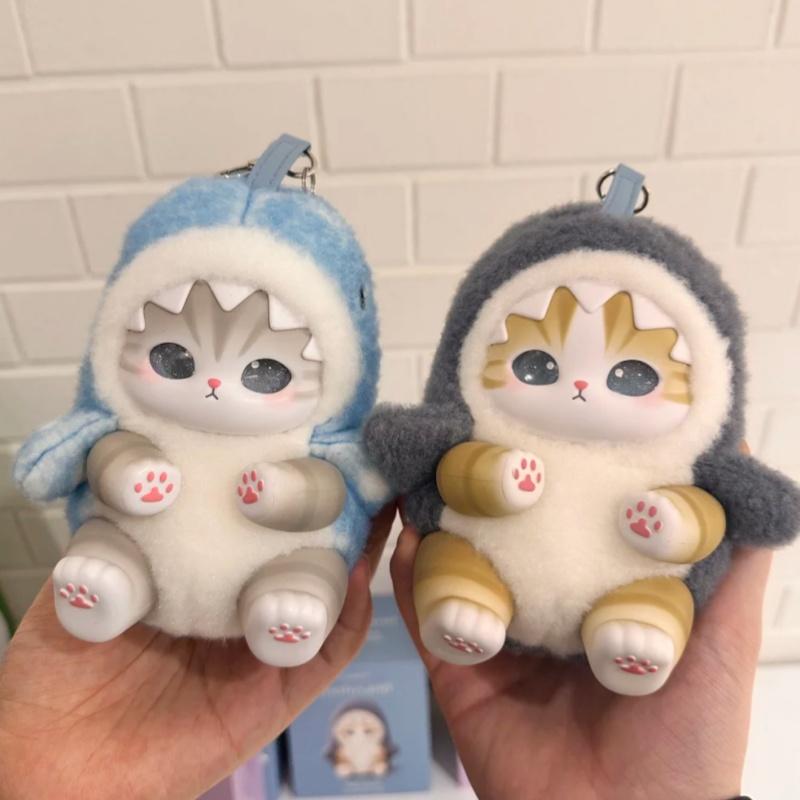 Новый милый кот Сверкающая акула Серия кошек Сюрприз-бокс Виниловая плюшевая сумка Декоративная коробка-сюрприз Подарок девочке на Рождество, День рождения, Праздник