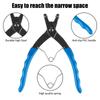 Long Nose 90° Bent Snap-Ring Pliers Heavy-duty Cylinder Internal Ring Remover 90 Degrees Bending Pliers Internal Ring Remover Retaining Circlip Pliers